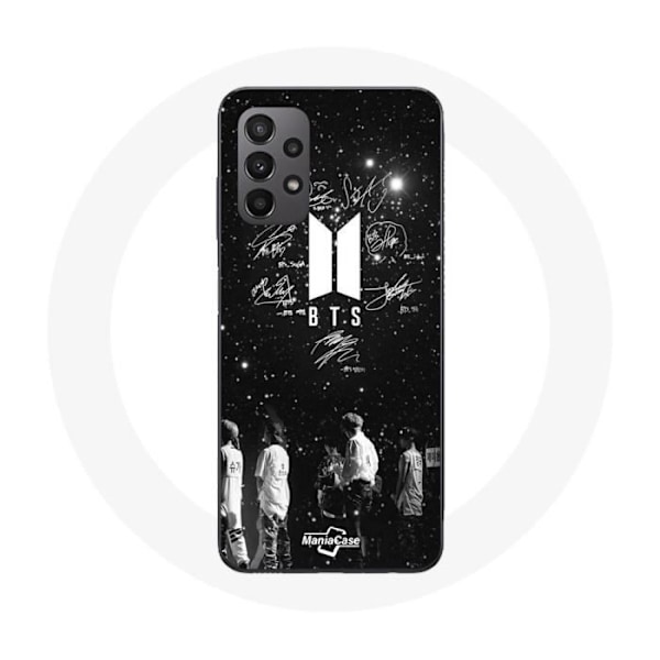 Coque - Maniacase - Samsung Galaxy A23 4G - BTS Signaturmedlemmar - Mjuk - Svart