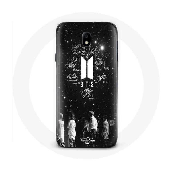 Coque - BTS - Samsung Galaxy J3 2017 - Blød - Sort - BTS Medlemmer