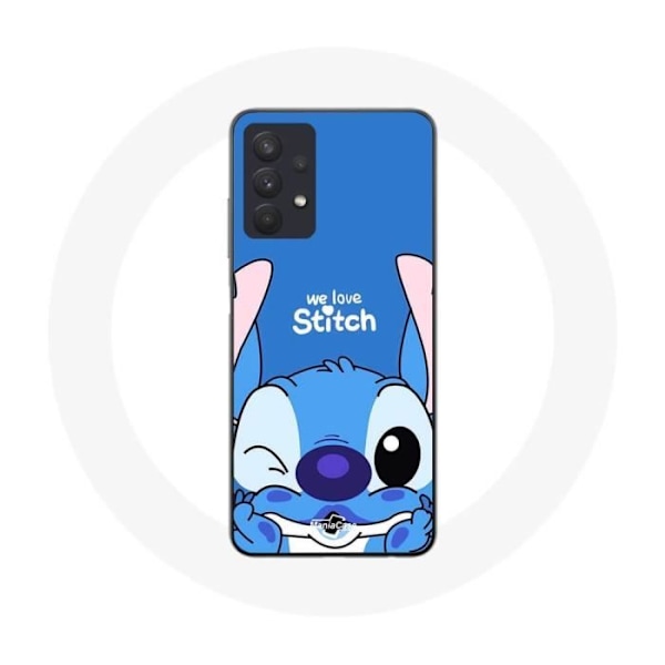 Coque Maniacase för Samsung Galaxy A32 4G Stitch söt ohana Stitch blå framsidan blå
