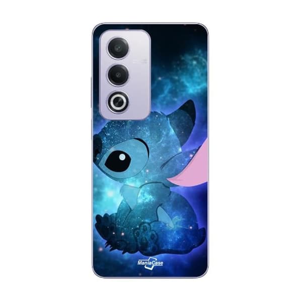 Coque - Maniacase - Oppo A80 - Blød - Stitch Mønster - Blå Blå