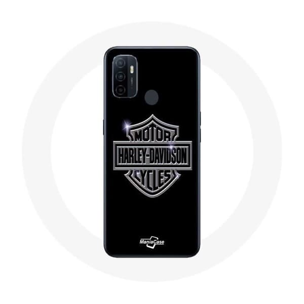 Oppo A53 Cover - Maniacase - Harley Davidson - Blød - Sort - Beskyttelse