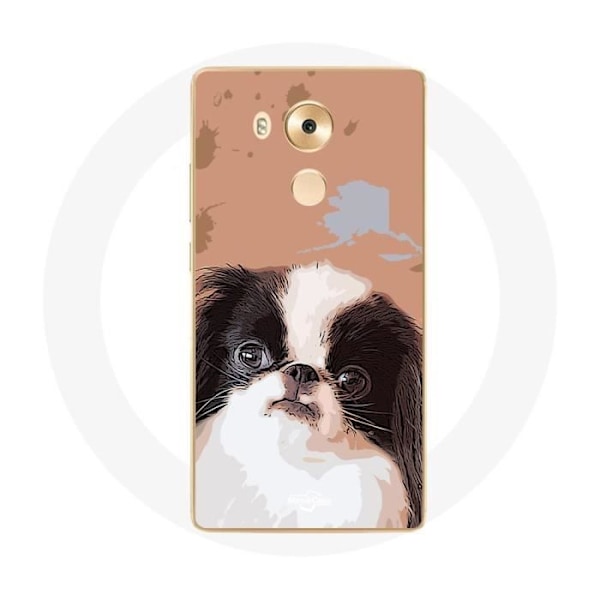 Skydd för Huawei Mate 8 Japansk Spaniel Svart och Vit Hundras