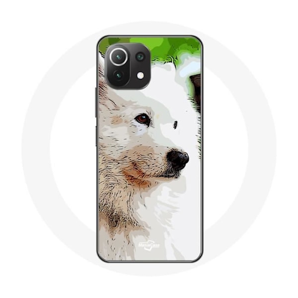 Skydd - Xiaomi - Mi 11 Lite - Mjuk - Samojedhund - Vit Vit