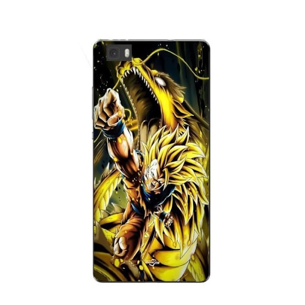 Coque Maniacase för Huawei P8 Lite Son Goku Super Saiyan SSJ3 Attack Point Dragon