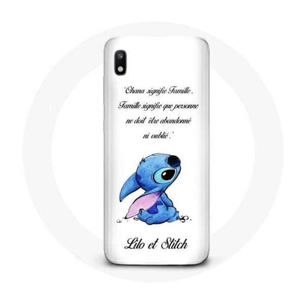 Coque - Lilo och Stitch - Galaxy A10 - Mjuk - Vit - Ohana Citat Vit