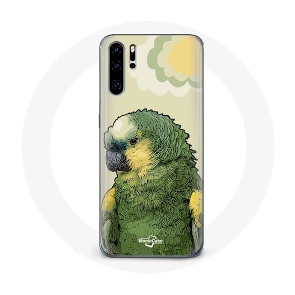 Cover til Huawei P30 Pro Amazon Papegøjer Grøn