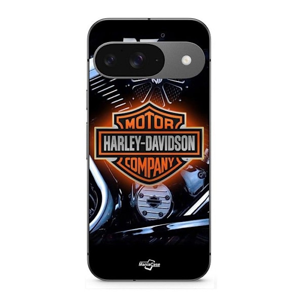Coque - MANIACASE - Google Pixel 9 - Mjuk - Svart - Harley Davidson-logotyp Svart