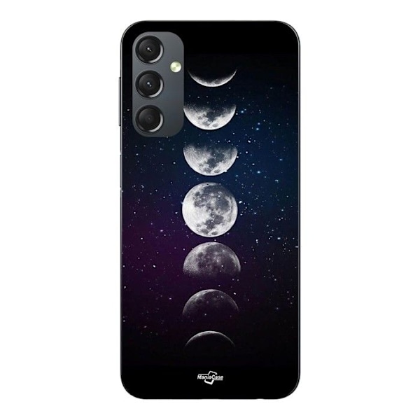 Coque - Maniacase - Samsung Galaxy A24 - Svart - Flexibel - Månfase Natt Stjärna