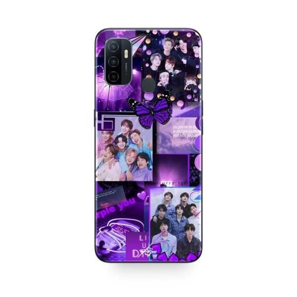 Coque - BTS - Oppo A32 - Lilla - Blød - Syntetisk Lila