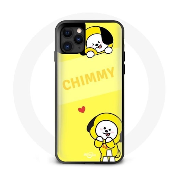 Coque för Iphone 13 Pro BTS Bangtan BT21 Chimmy Jimin Guldbakgrund