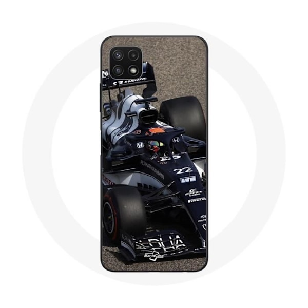 Coque för Samsung Galaxy A22 5G Formel 1 Yuki Tsunoda F1-förare Blå