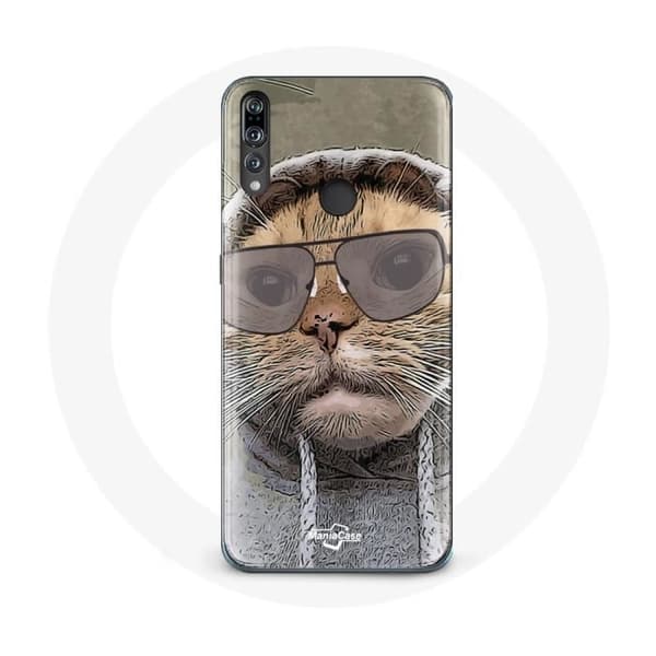 Cover til Huawei p30 lite Kat med hætte sjovt billede Dyr