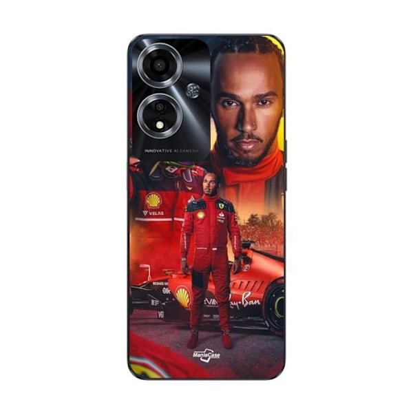 Coque för Oppo A59 5G Lewis Hamilton Scuderia Ferrari F1 officiell Maniacase