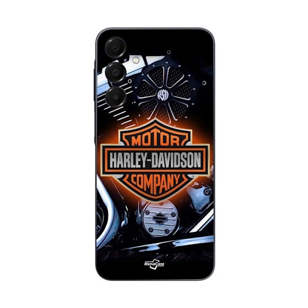 Coque För Samsung Galaxy A15 Motorcyklar Harley Davidson Logotyp Maniacase SVART
