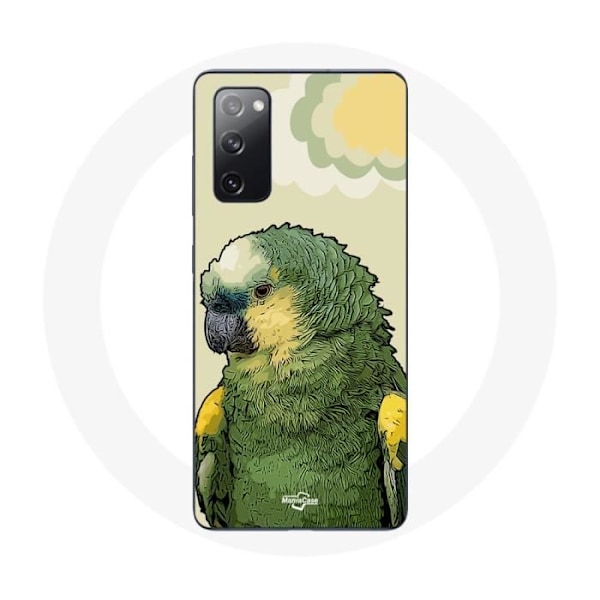 Cover - Amazon - Galaxy S20 FE - Grøn - Blød - Papegøjer Grön