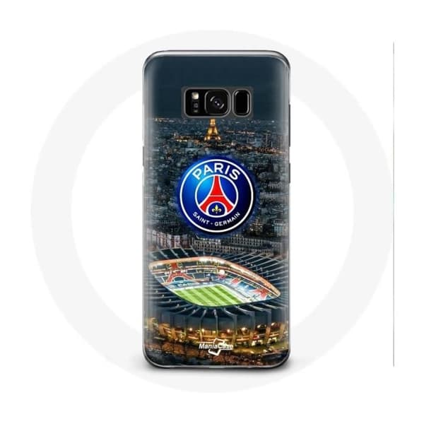 Coque - PSG - Samsung Galaxy S8 - Pehmeä - Logo - Yö - Eiffel-torni
