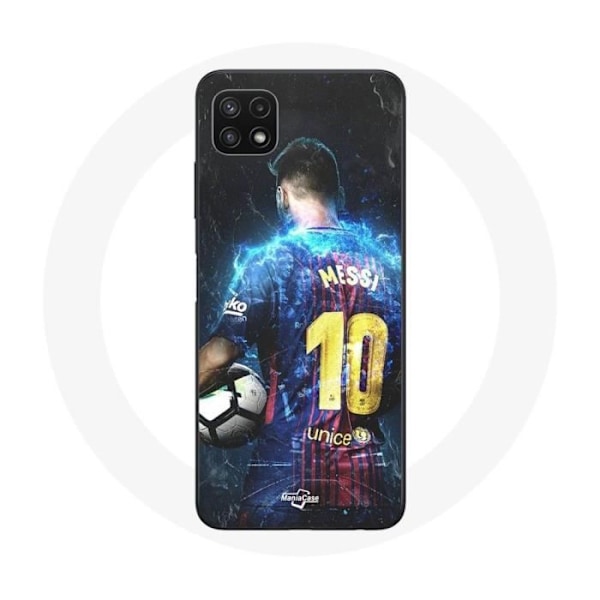 Coque - Maniacase - Samsung Galaxy A22 5G - Lionel Messi - FC Barcelona - Svart Svart