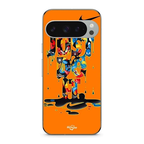 Coque - MANIACASE - Google Pixel 9 Pro - Silikon - Mjuk - Graffiti Nike Just Do It Svart