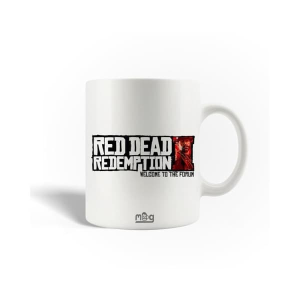 Mugg i Keramik - Red Dead Redemption 2 - 30cl - Vit - Diskmaskinssäker - Cylindrisk