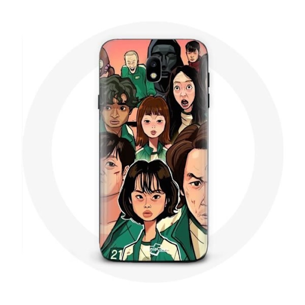Coque - Samsung - Galaxy J5 2017 - Mjuk - Vit - Squid Game Affisch karaktärer