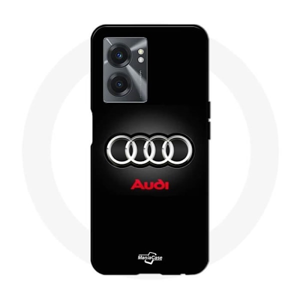 Smartphone-skal - MANIACASE - Realme V23 - Audi-bilens logotyp - grå och röd