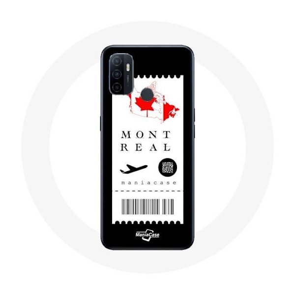Coque Oppo A53 - Flygbiljett Montreal - Mjuk - Skydd - Unisex - Svart