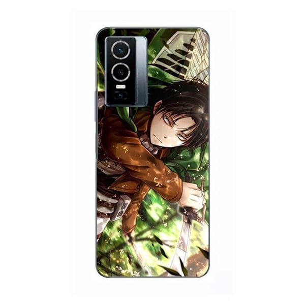 Coque för Vivo Y76 5G Attack on Titan Levi Ackerman Maniacase SVART