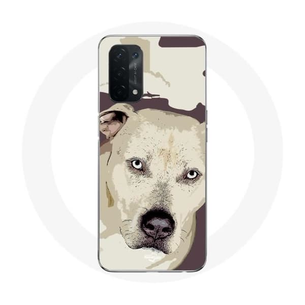 Fodral för Oppo A74 Vit Pitbull Hund