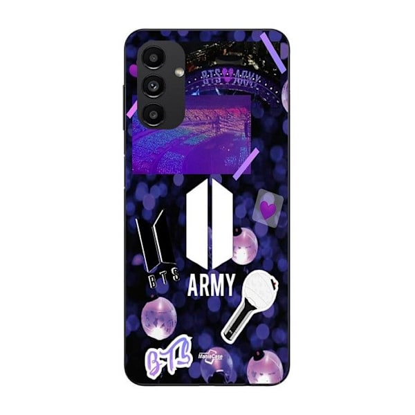 Coque Maniacase För Samsung Galaxy A13 5G med BTS-armén logotyp Bangtan Subs Svart