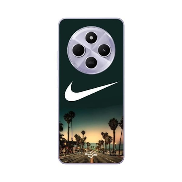 Coque Xiaomi Redmi 14C nike logotyp bakgrund Palmera från Kalifornien på natten Maniacase