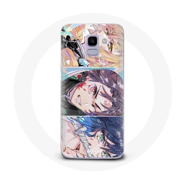 Coque för Samsung Galaxy A8 2018 Tanjiro Inosuke och Zenitsu Demon Slayer Kimetsu no Yaiba Manga