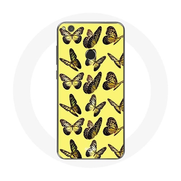 Coque för Huawei P8 Lite 2017 Fjärilar Gult Bakgrund