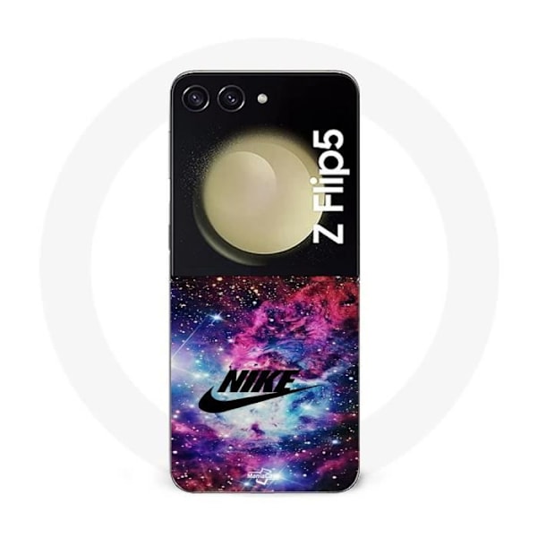 Coque Samsung Galaxy Z Flip5 nike logotyp svart stilren Rosa Vivid Lila Blå