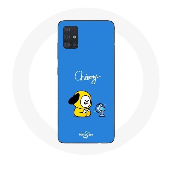 Coque för Samsung Galaxy A51 5G Bangtan BTS BT21 Chimmy Jimin Blå Bakgrund