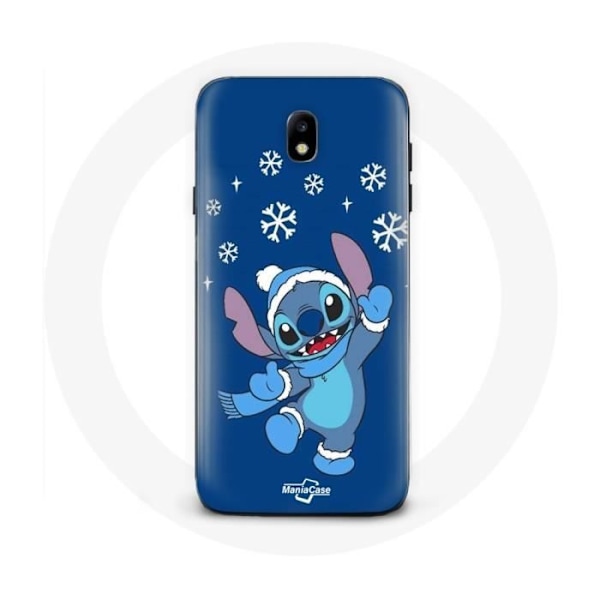 Fodral - Samsung - Galaxy J3 2017 - Stitch snö jul - Mjuk - Syntetisk Blå
