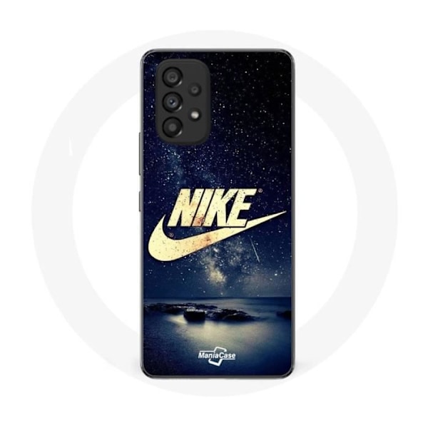 Coque - Nike - Samsung Galaxy A53 5G - Guld Logotyp - Stjärnklart Natt - Mjuk Doré, Stjärnig Natt