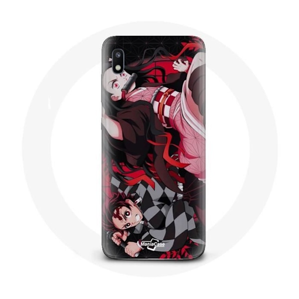 Coque - Maniacase - Samsung Galaxy A10 - Souple - Noir - Demon Slayer