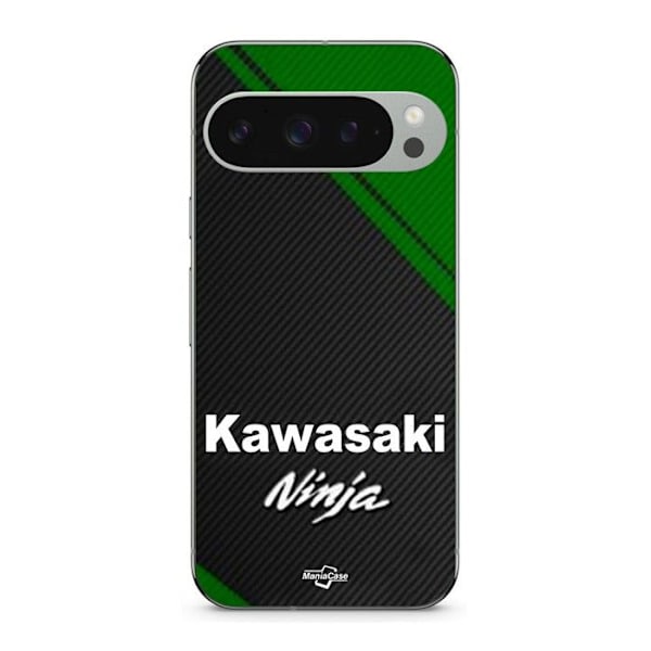 Coque - MANIACASE - Google Pixel 9 Pro - Silikon - Svart - Mönster Kawasaki Ninja Svart