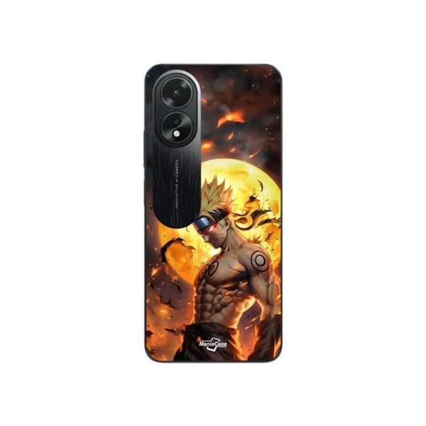 Cover - MANIACASE - Oppo A58 - Sort - Naruto - 3D