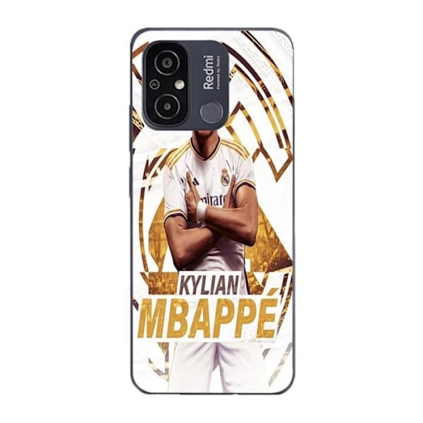 Coque Maniacase för Xiaomi Redmi 11A Kylian Mbappe Real Madrid bakgrundsfirande