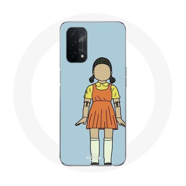 Coque - Squid Game - Oppo A74 5G - Blød - Hvid - Kæmpe dukke