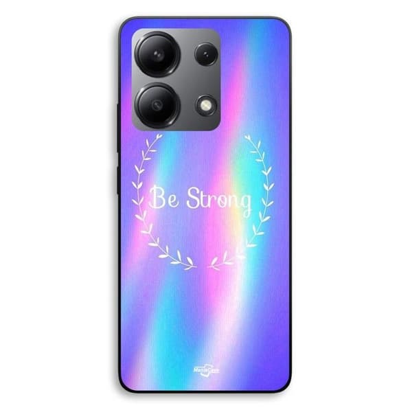 Cover til Xiaomi Redmi Note 13 4G Be strong regnbue Maniacase Svart