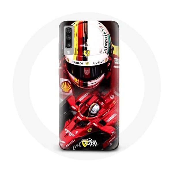 Coque för Samsung Galaxy A50 Formel 1 Sebastian Vettel F1 Röd