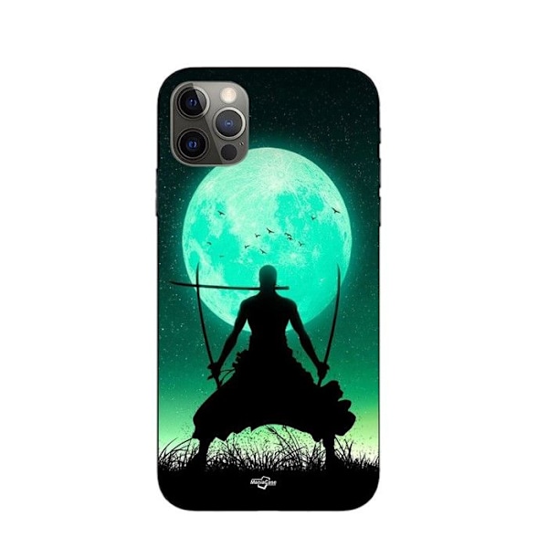 Coque Maniacase för Iphone 13 pro max roronoa zoro triple svärd fullmåne svart