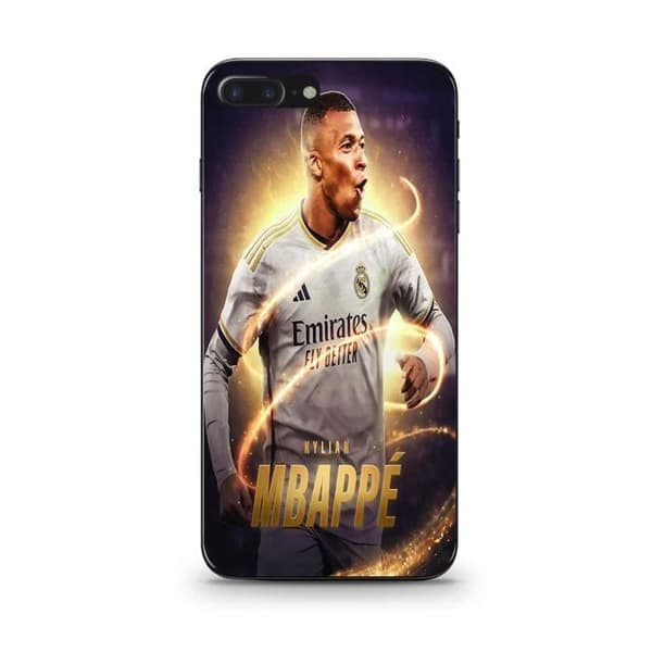 Coque - Maniacase - iPhone 7 Plus - Kylian Mbappe - Sort - Fleksibel Svart