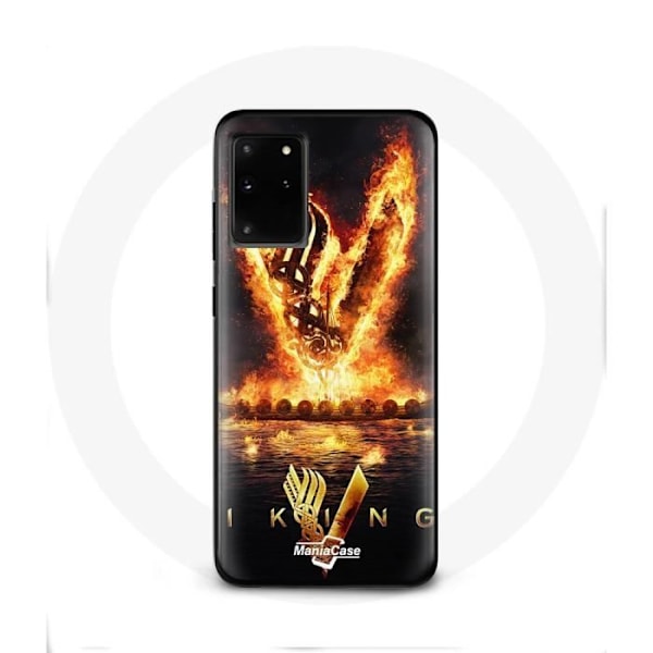 Coque - Vikings - Samsung Galaxy S11 Plus - Logotyp med eldsvärd - Svart - Hård Svart
