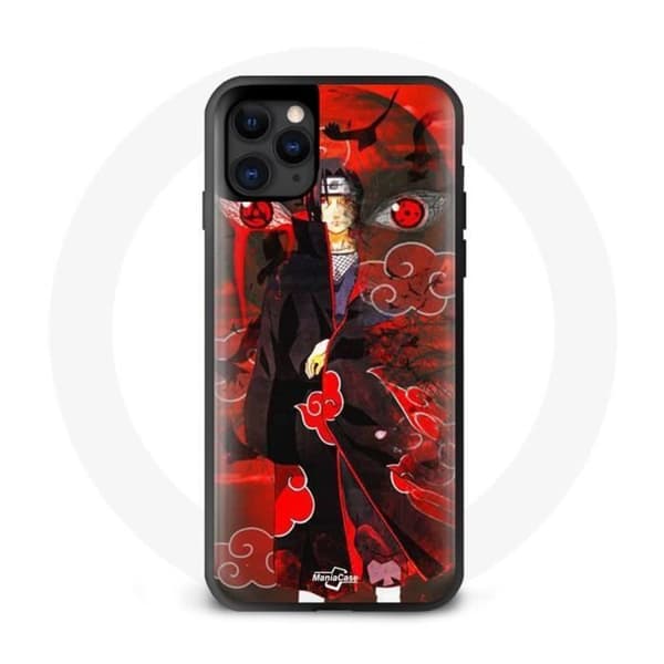 Cover - Maniacase - Iphone 13 Pro Max - Itachi Uchiha Naruto - Blød - Sort Svart