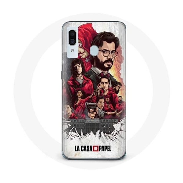 Coque för Samsung Galaxy A20e La Casa De Papel affischkonst
