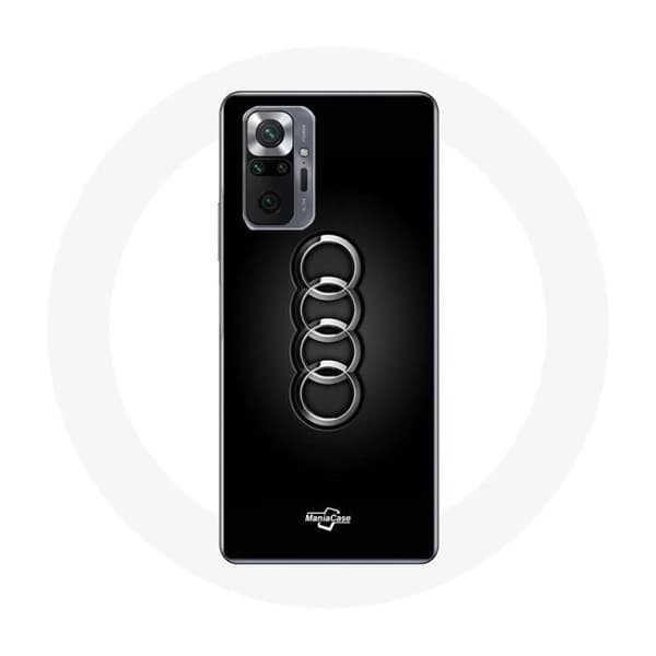 Coque pentru Xiaomi Redmi Note 10 Pro Audi Logo hub-kansio mustalla taustalla