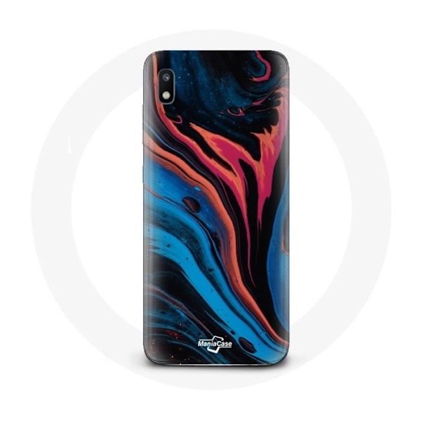 Coque för Samsung Galaxy A10 Abstrakt textur blå svart röd